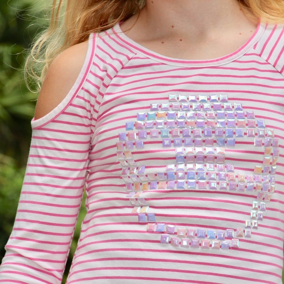 Kidtopia Girls Cold-Shoulder Top - Picture 3 of 7